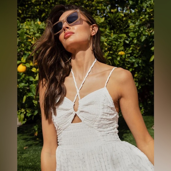 VICI White Smocked Pocketed
Romper size Small - Picture 3 of 5